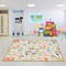 Deerlux 6 ft. Social Distancing Colorful Kids Classroom Seating Area Rug, ABC Animal Design